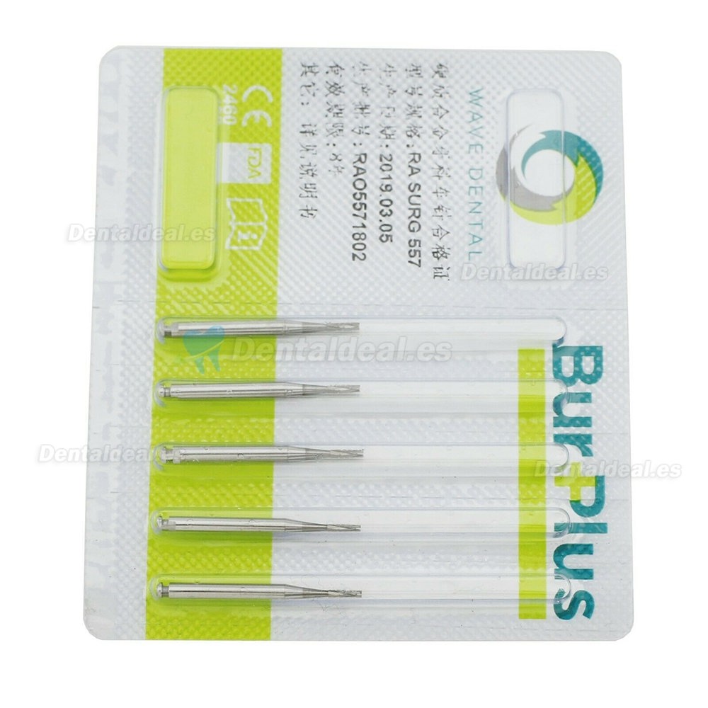 10Pcs RA Surgical Length 557 Burs Dental Latch-type Taper Fissure Carbide Bur